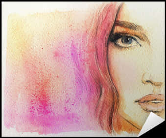 Watercolor Portrait Artwork PNG