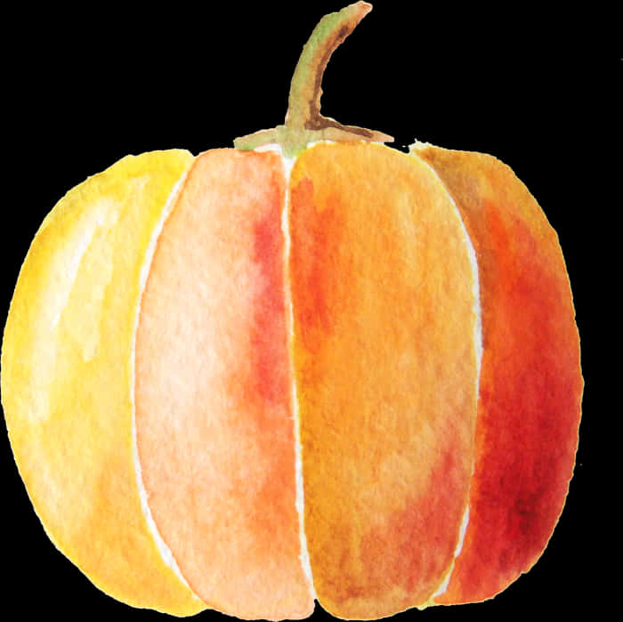 Watercolor Pumpkin Artwork PNG