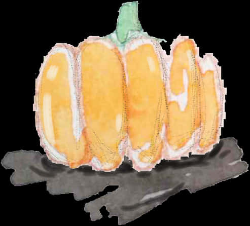 Watercolor Pumpkin Artwork PNG