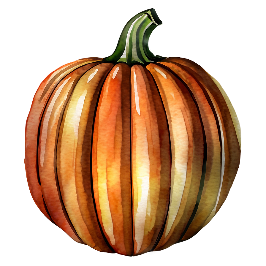 Watercolor Pumpkin Png 12 PNG