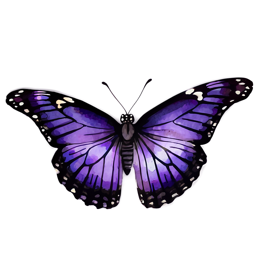 Download Watercolor Purple Butterfly Png 67