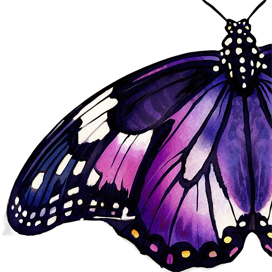 Watercolor Purple Butterfly Png Tbf PNG