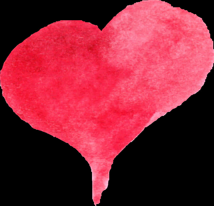 Watercolor Red Heart Artwork PNG