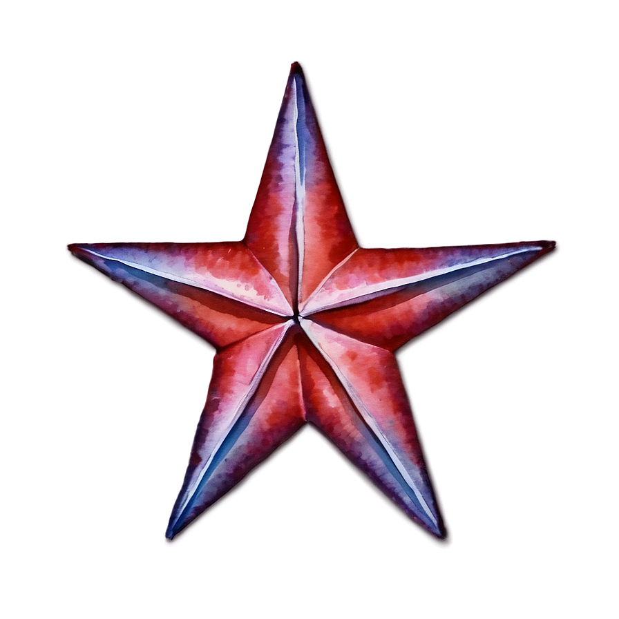 Watercolor Red Star Png 53 PNG