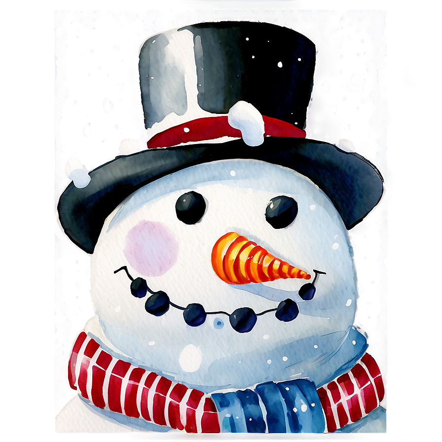 Watercolor Snowman Painting Png 48 PNG