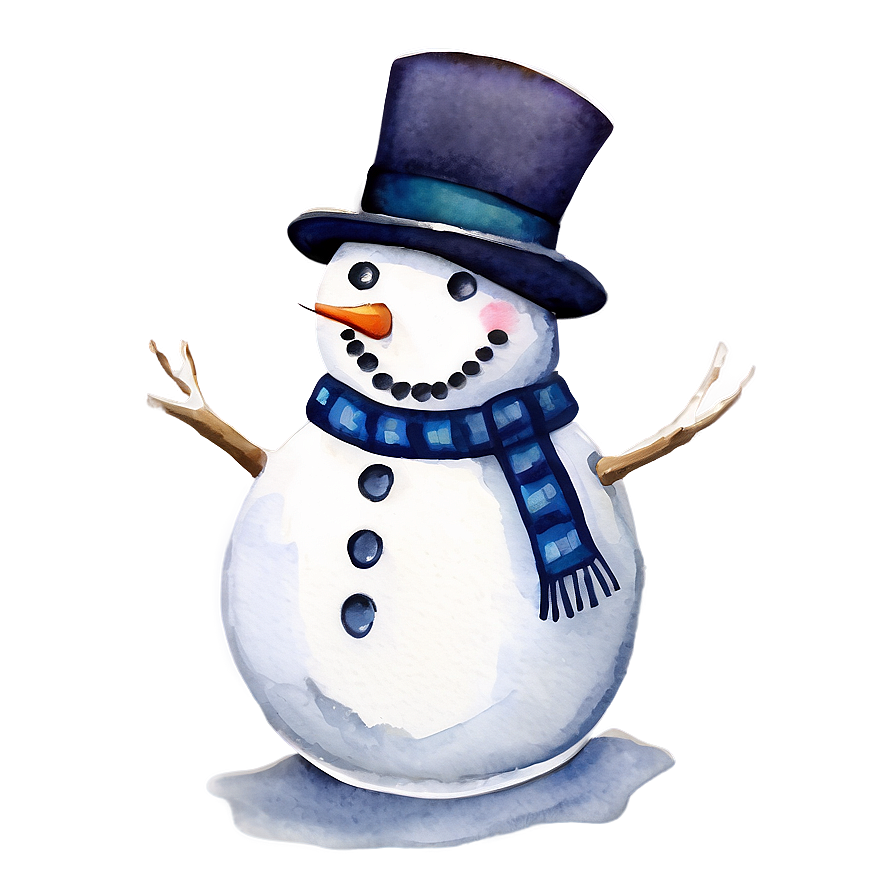 Watercolor Snowman Painting Png 84 PNG