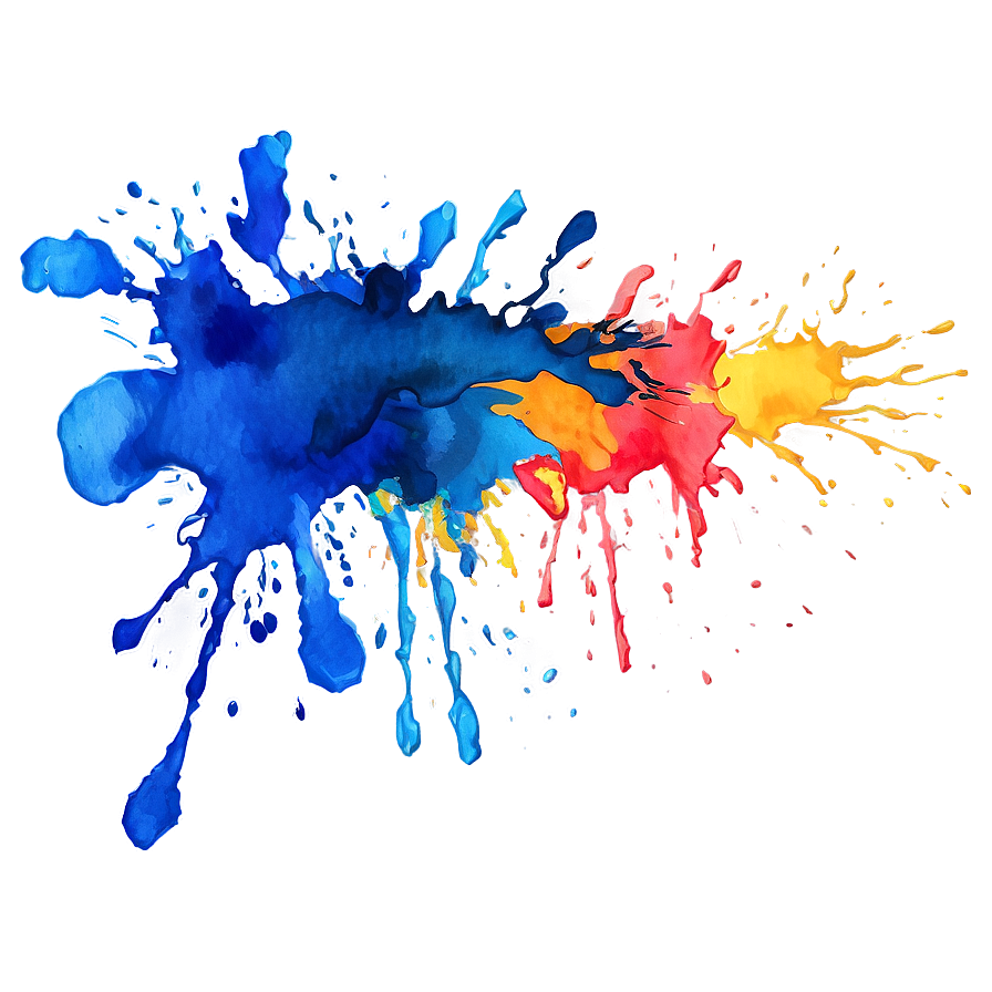 Download Watercolor Splatter Design Png Css72