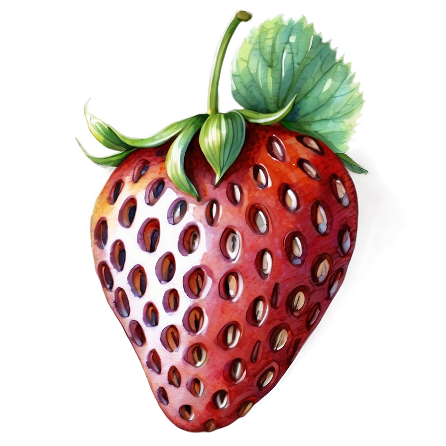 Watercolor Strawberry Png Sgl PNG