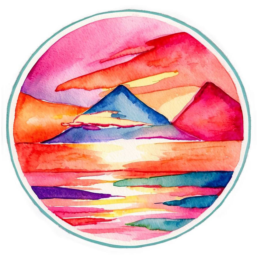 Watercolor Sunsets And Sunrises Png Vle PNG