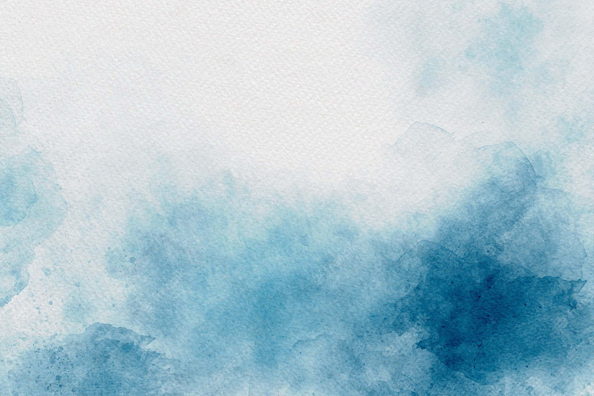 Blue Watercolor Background With White And Blue
