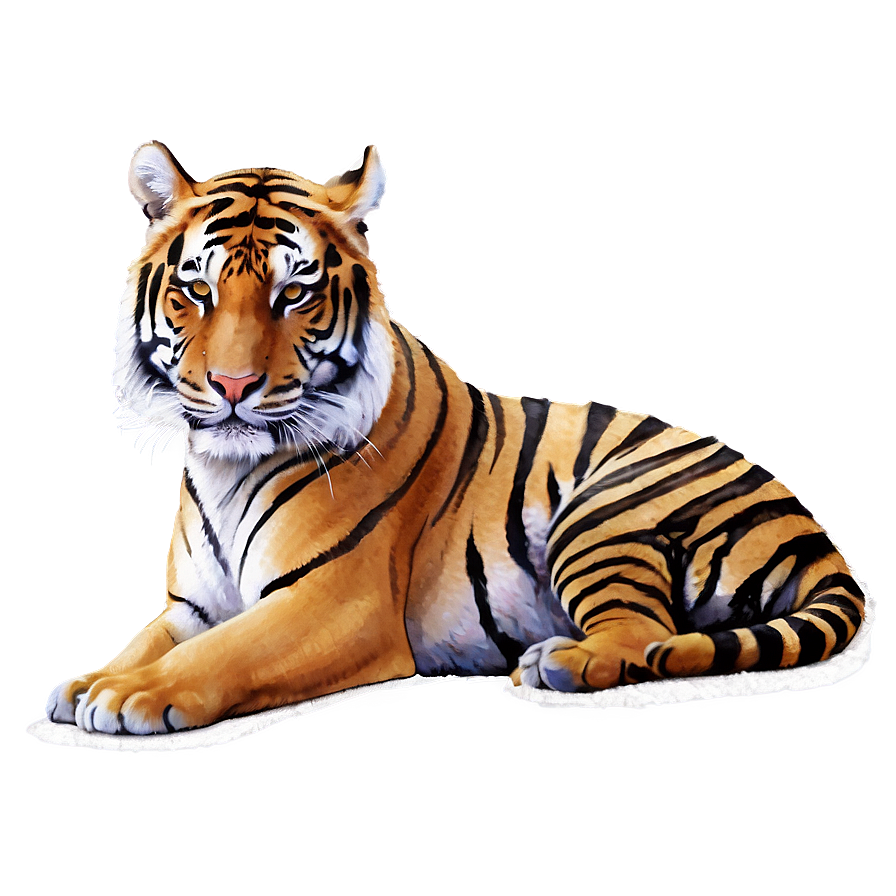 Watercolor Tiger Png 13 PNG