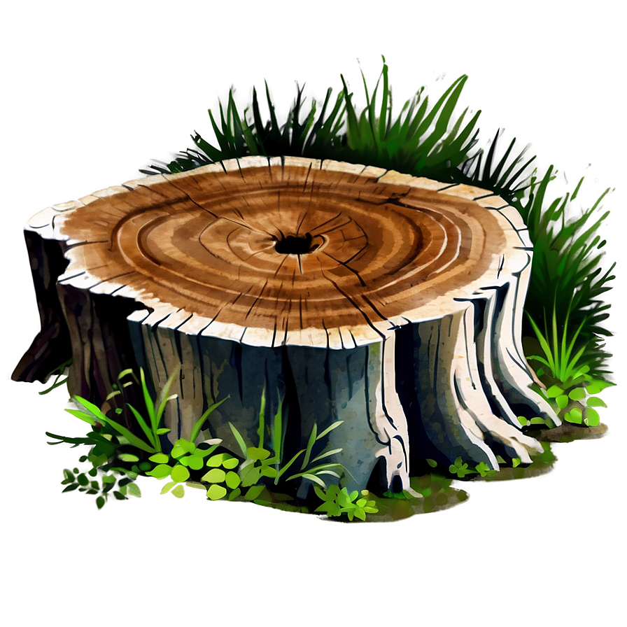 Watercolor Tree Stump Png 10 PNG