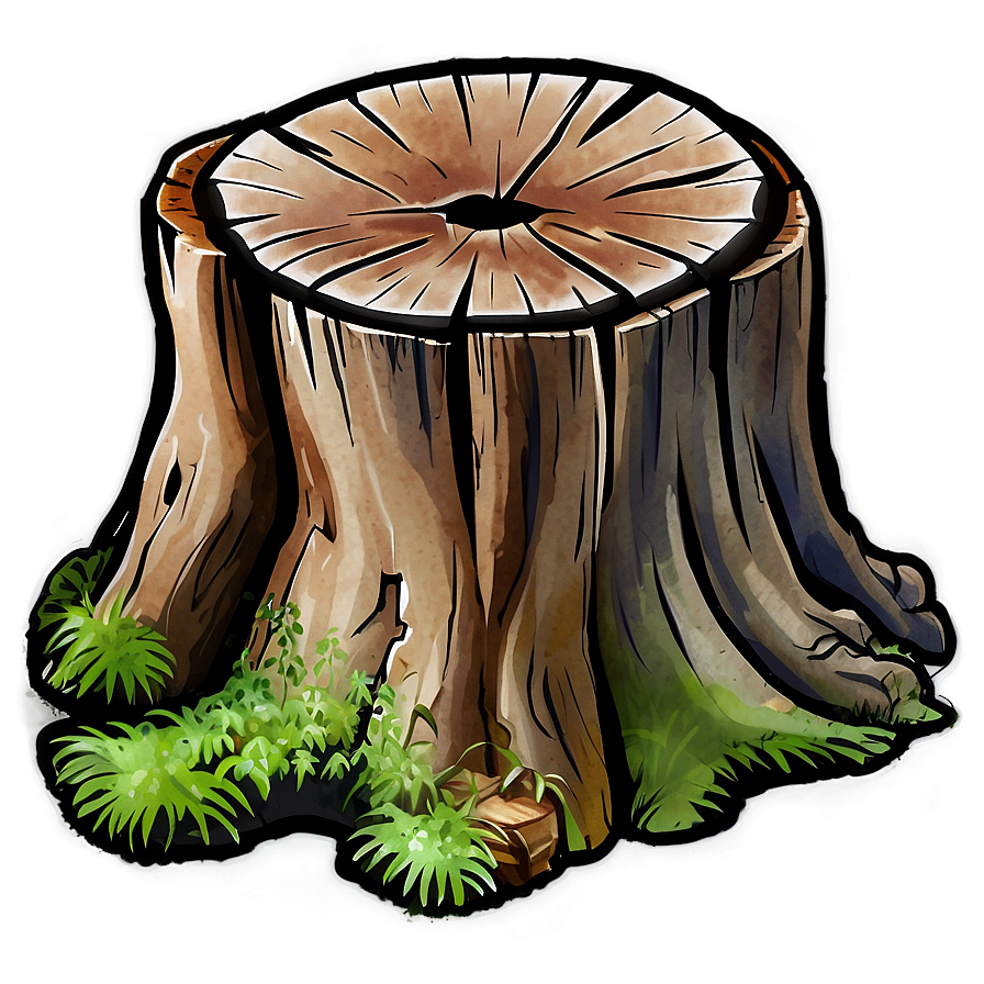 Watercolor Tree Stump Png Kik PNG