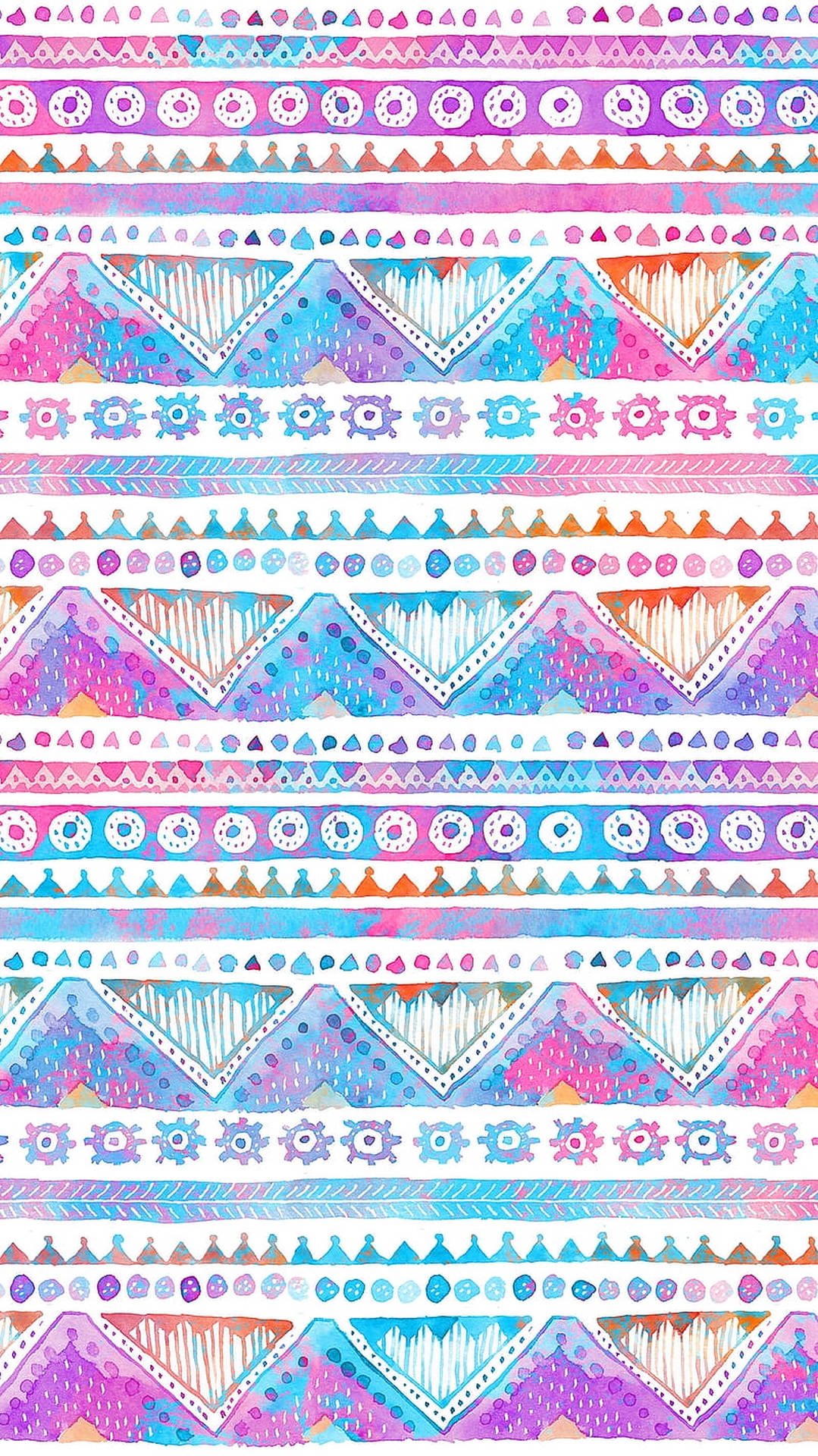 Download Watercolor Tribal Pattern Wallpaper 