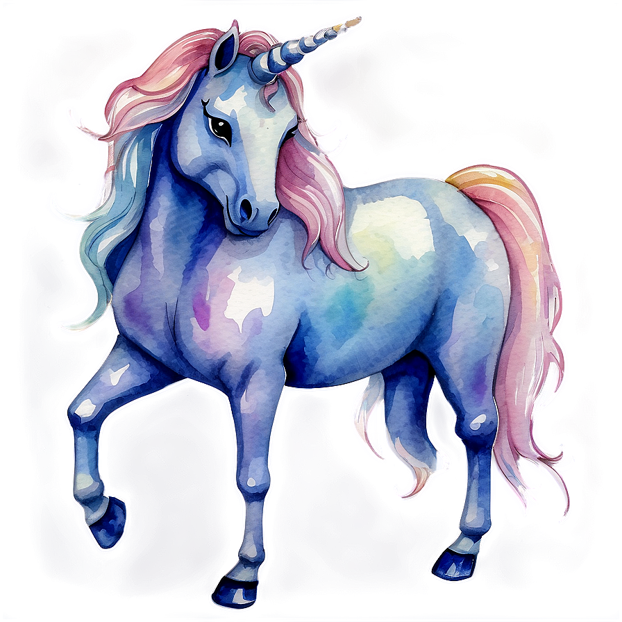 Watercolor Unicorn Png 05032024 PNG