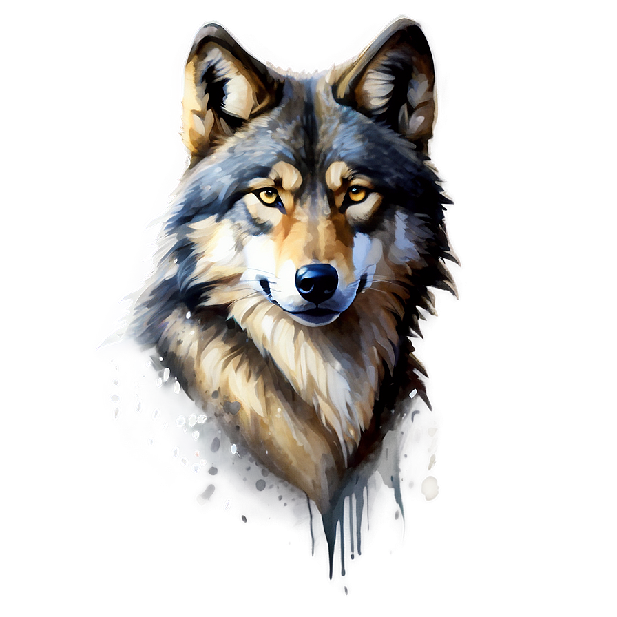 Watercolor Wolf Painting Png 58 PNG