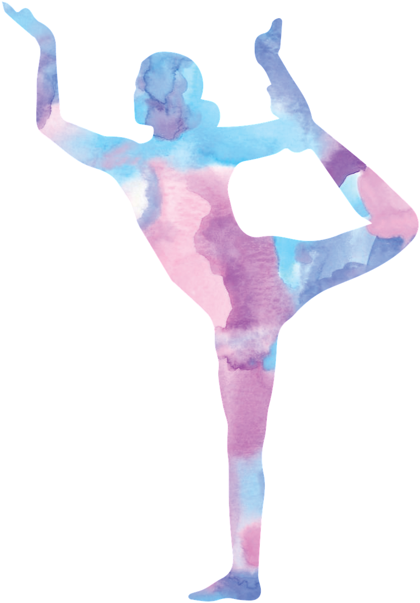 Watercolor Yoga Pose Natarajasana PNG