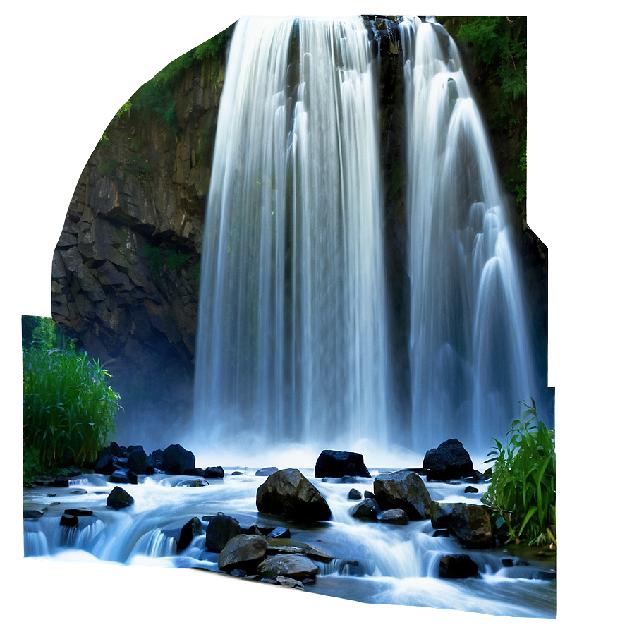 Waterfall And River Junction Png 8 PNG