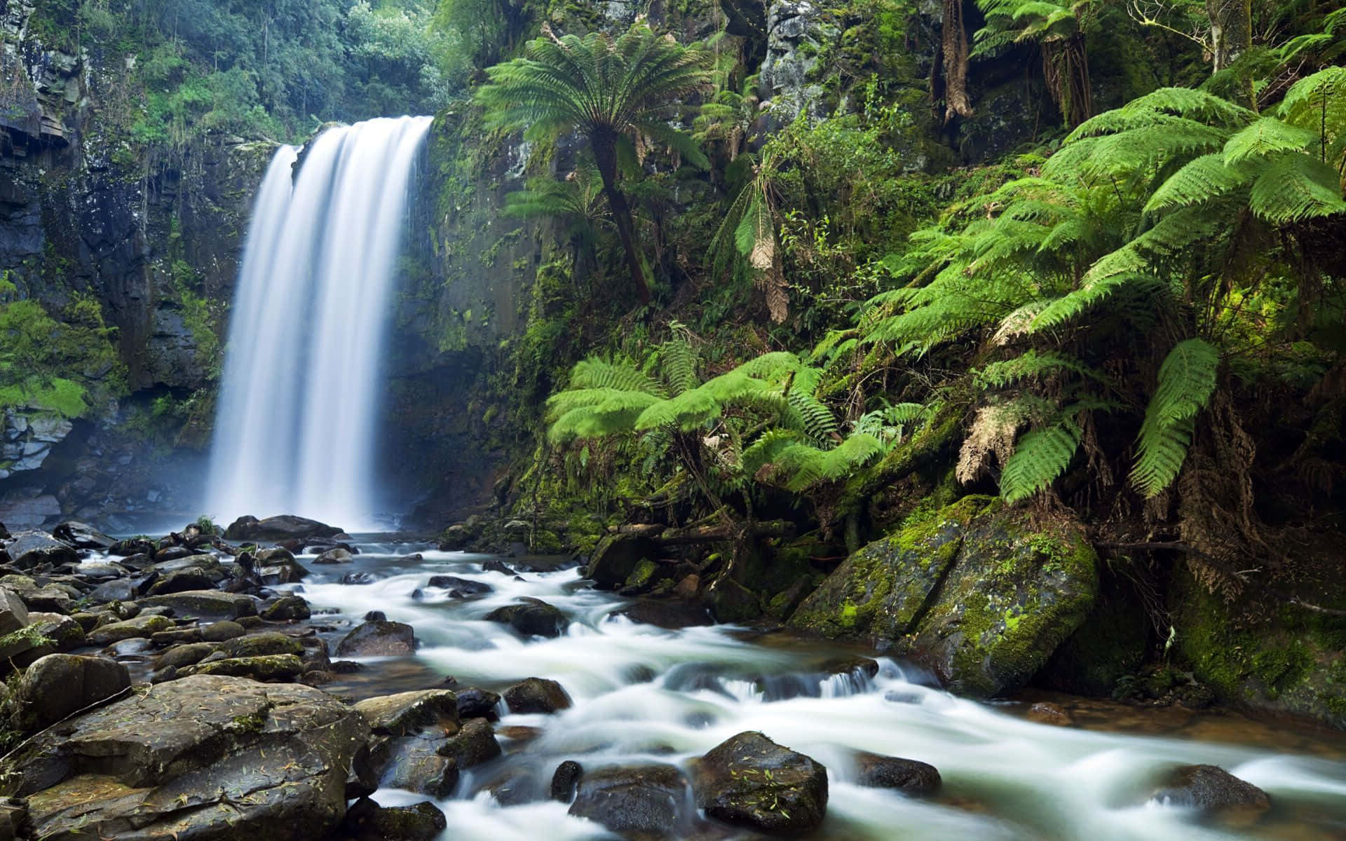 Hopetoun Falls Australia Waterfall Desktop Wallpaper