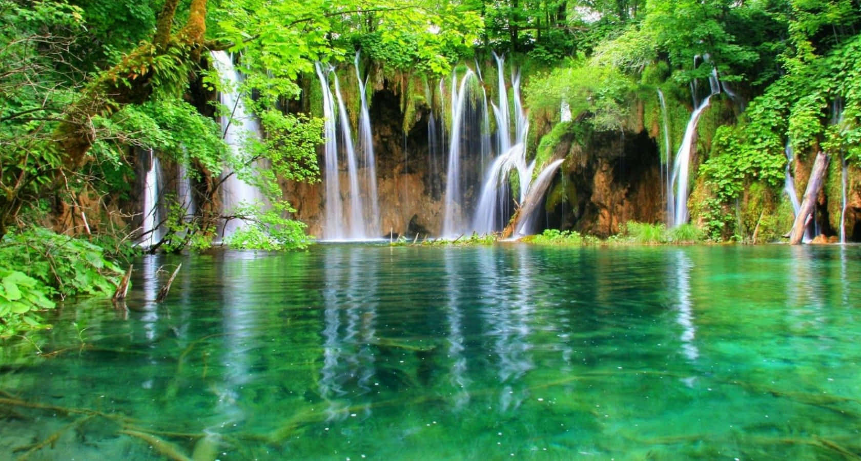 Plitvice Lakes National Park Waterfall Desktop Wallpaper