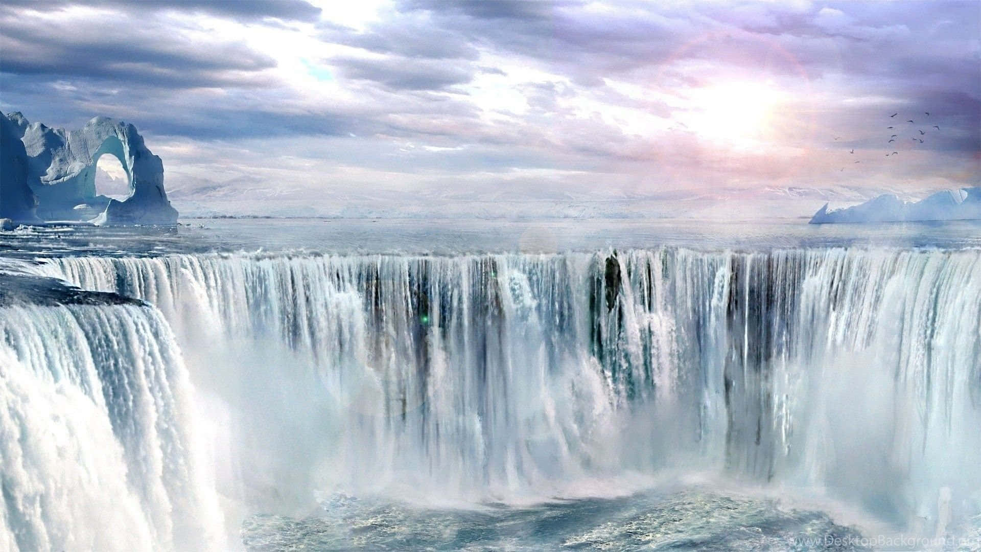 Bakgrundsbildmed Niagara Fallen I Ontario, Kanada. Wallpaper