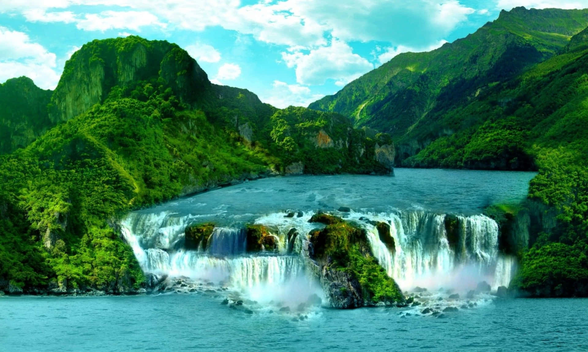 Igazu Falls Argentina Vandfald Skrivebords Wallpaper Wallpaper