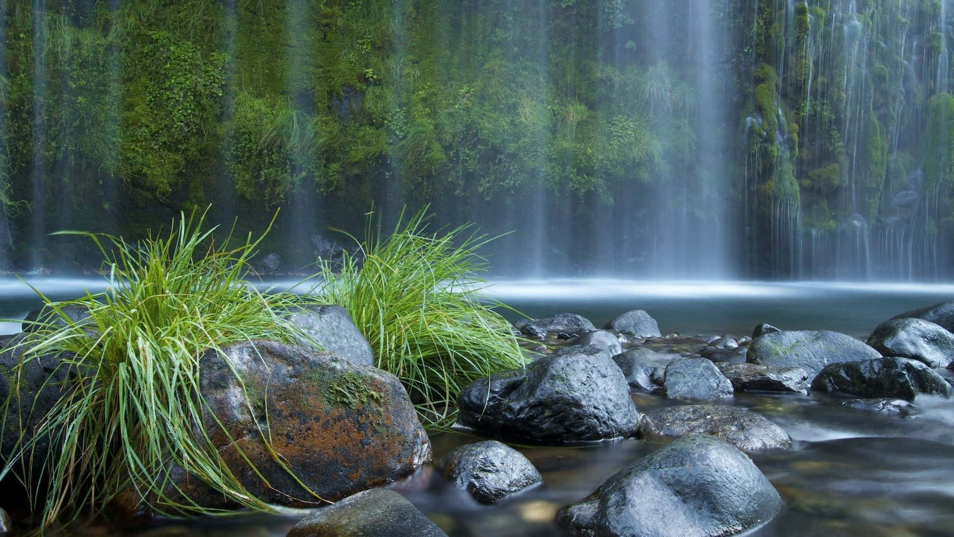 Mossbrae Falls California Waterfall Desktop Wallpaper