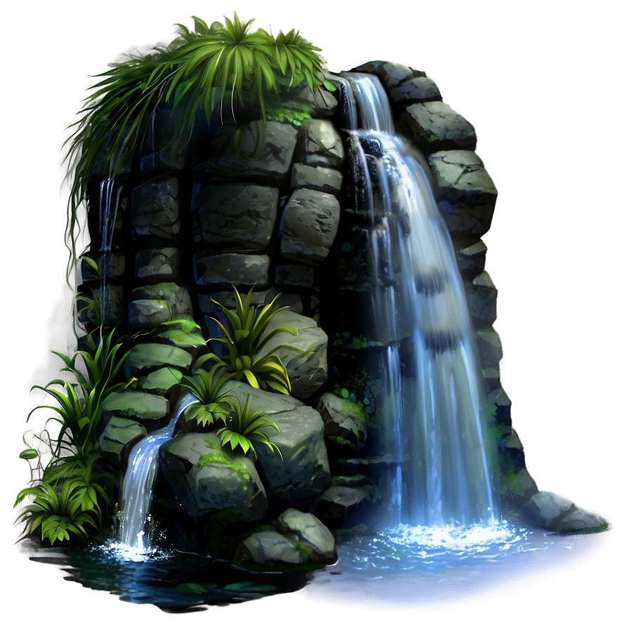 Waterfall In A Fairy Tale Png 29 PNG