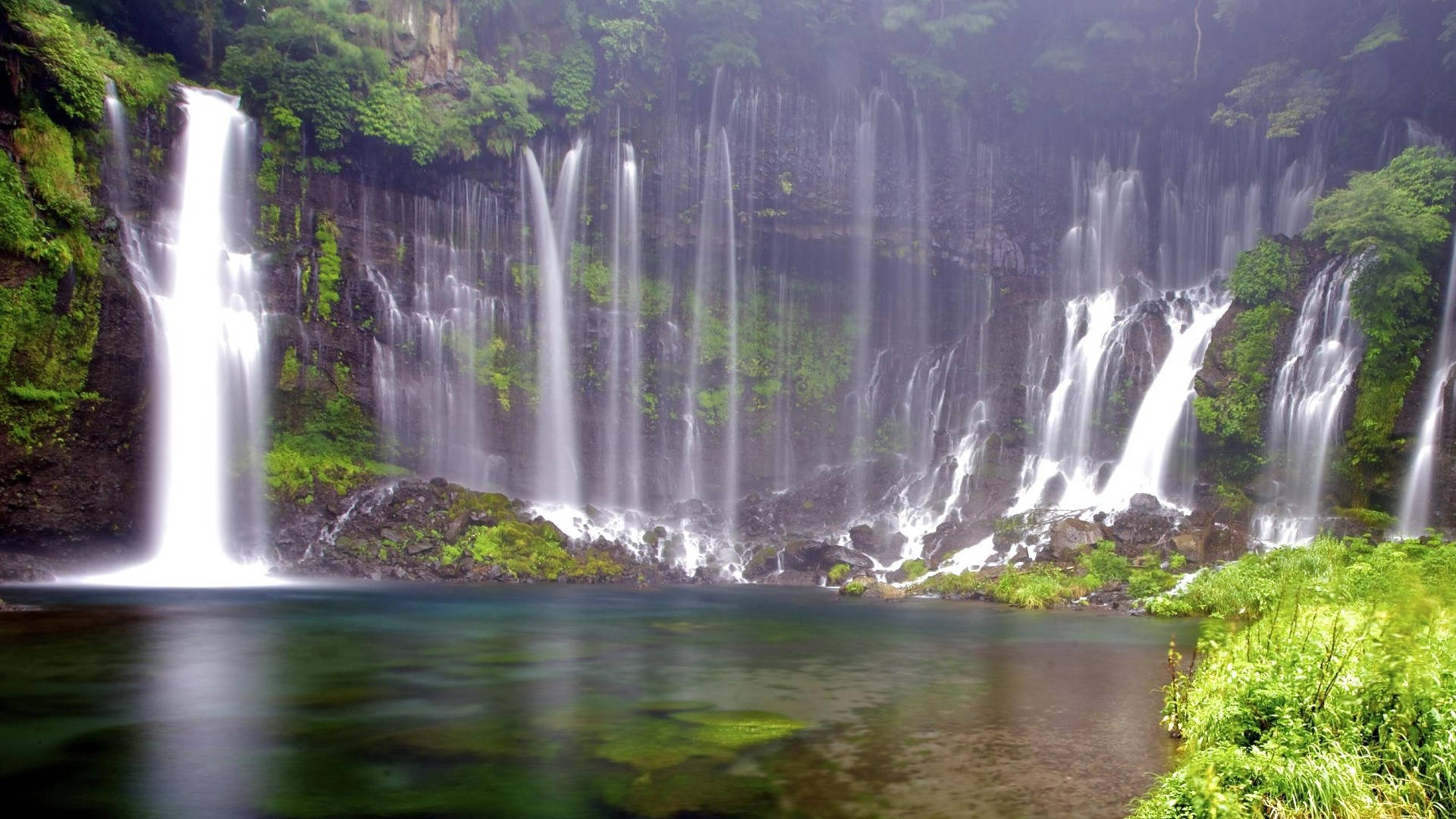 Waterfall Japanese Nature Wallpaper