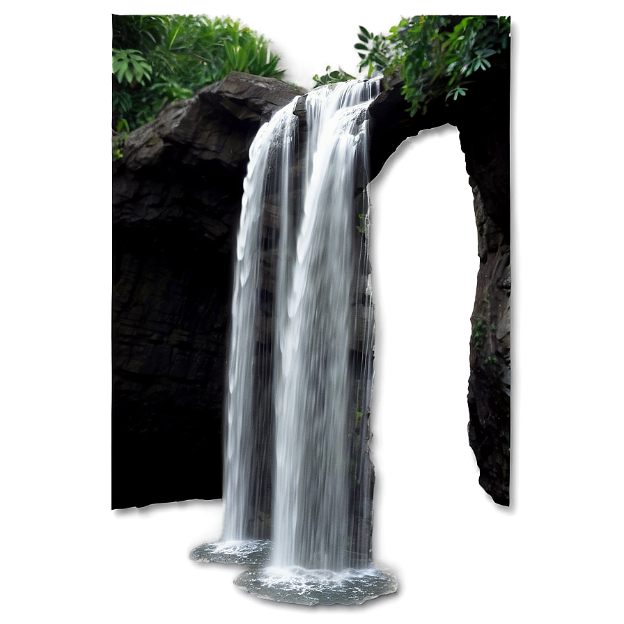 Waterfall Over Cave Entrance Png 05212024 PNG
