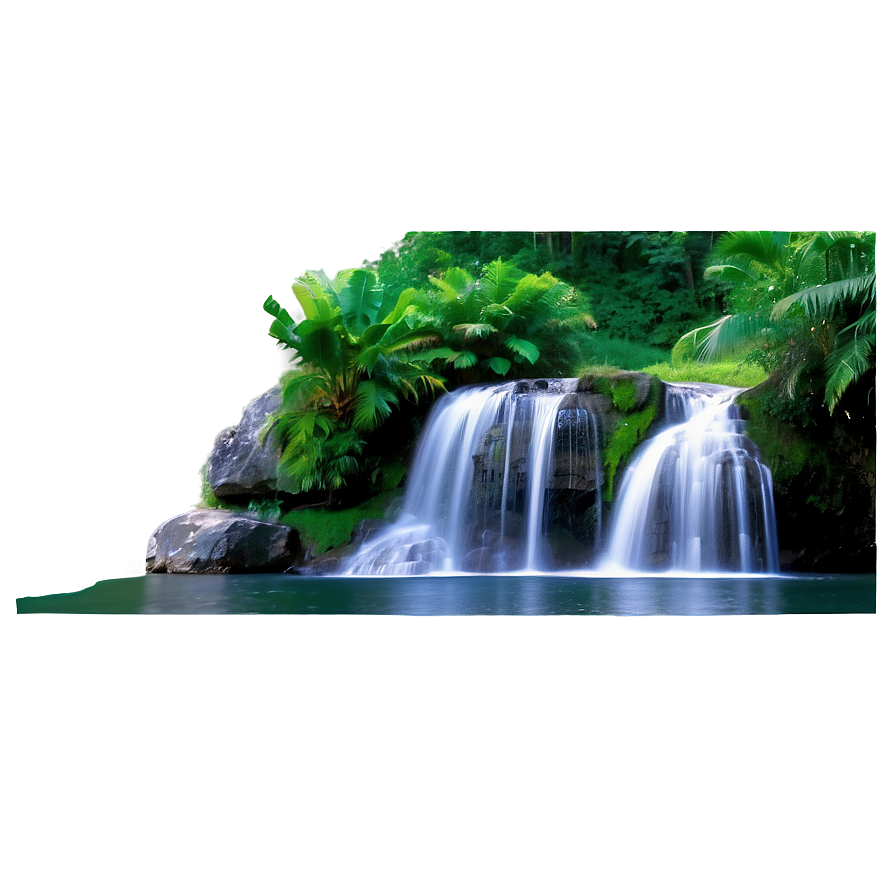 Waterfall Scenery Png 05212024 PNG