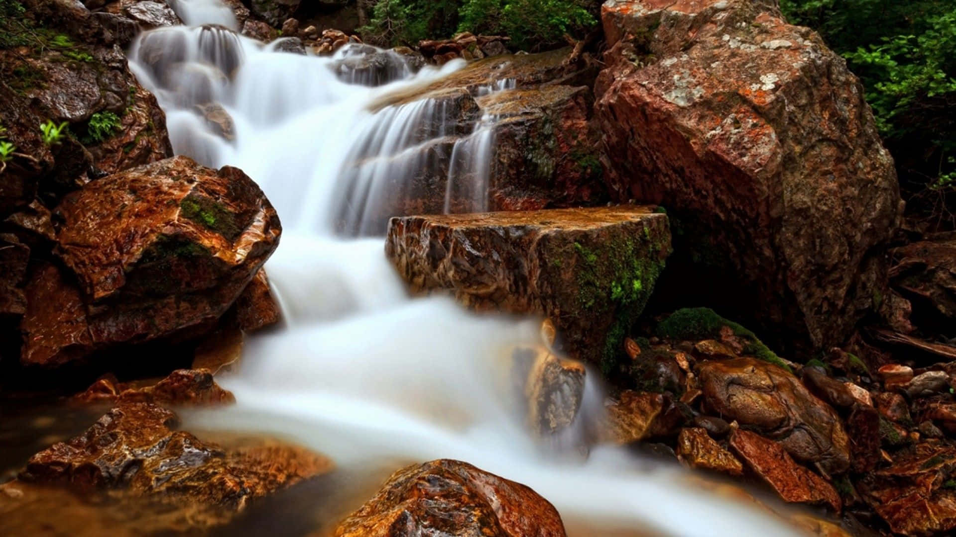 The mesmerizing beauty of nature is on full display at this waterfall.