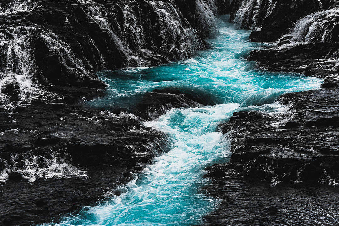Waterfalls Black And Blue Aesthetic Ipad Wallpaper