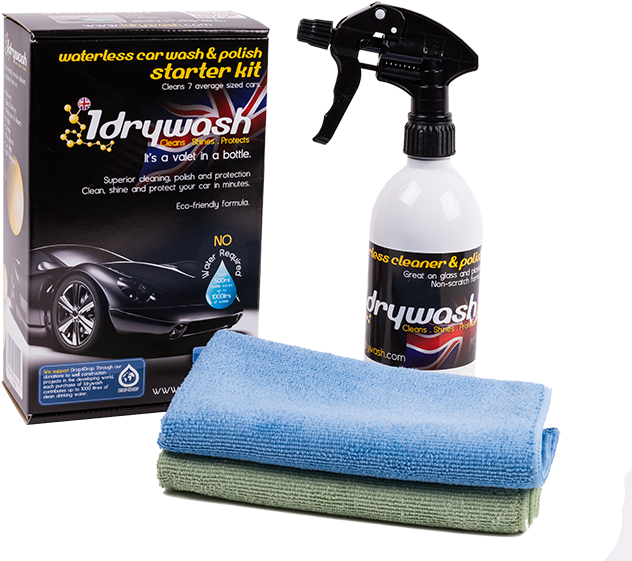 Waterless Car Wash Kit Product Display PNG