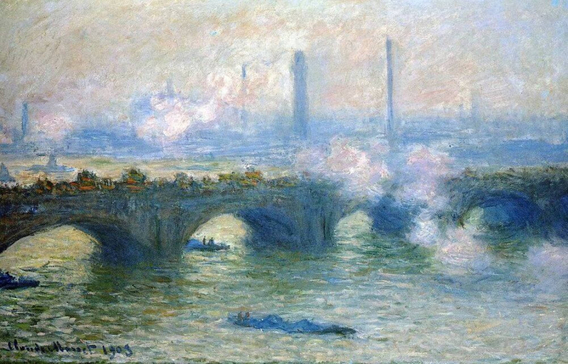 Waterloo Bridge By Claude Monet Wallpaper