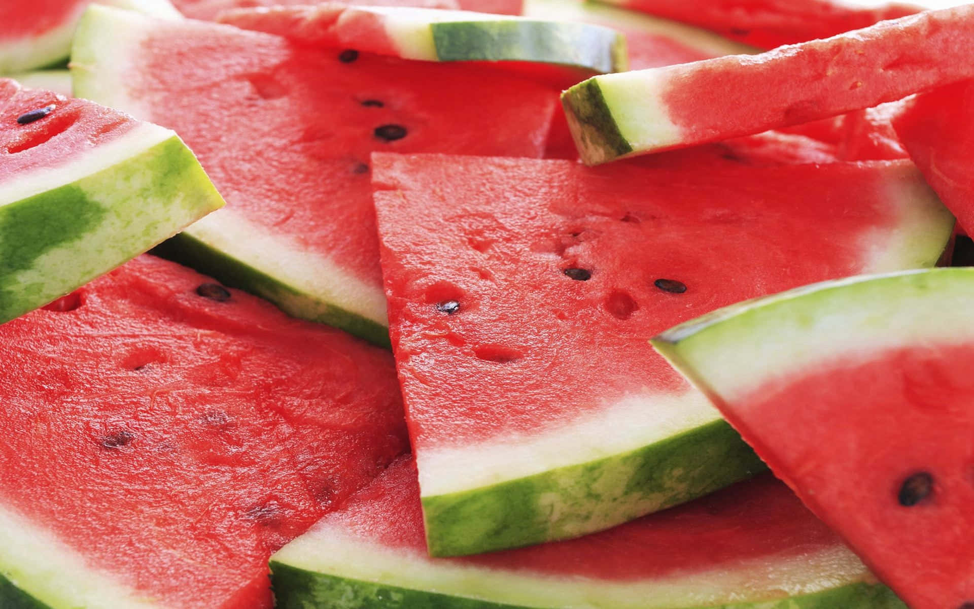 Vielegeschnittene Wassermelonen Als Hintergrund