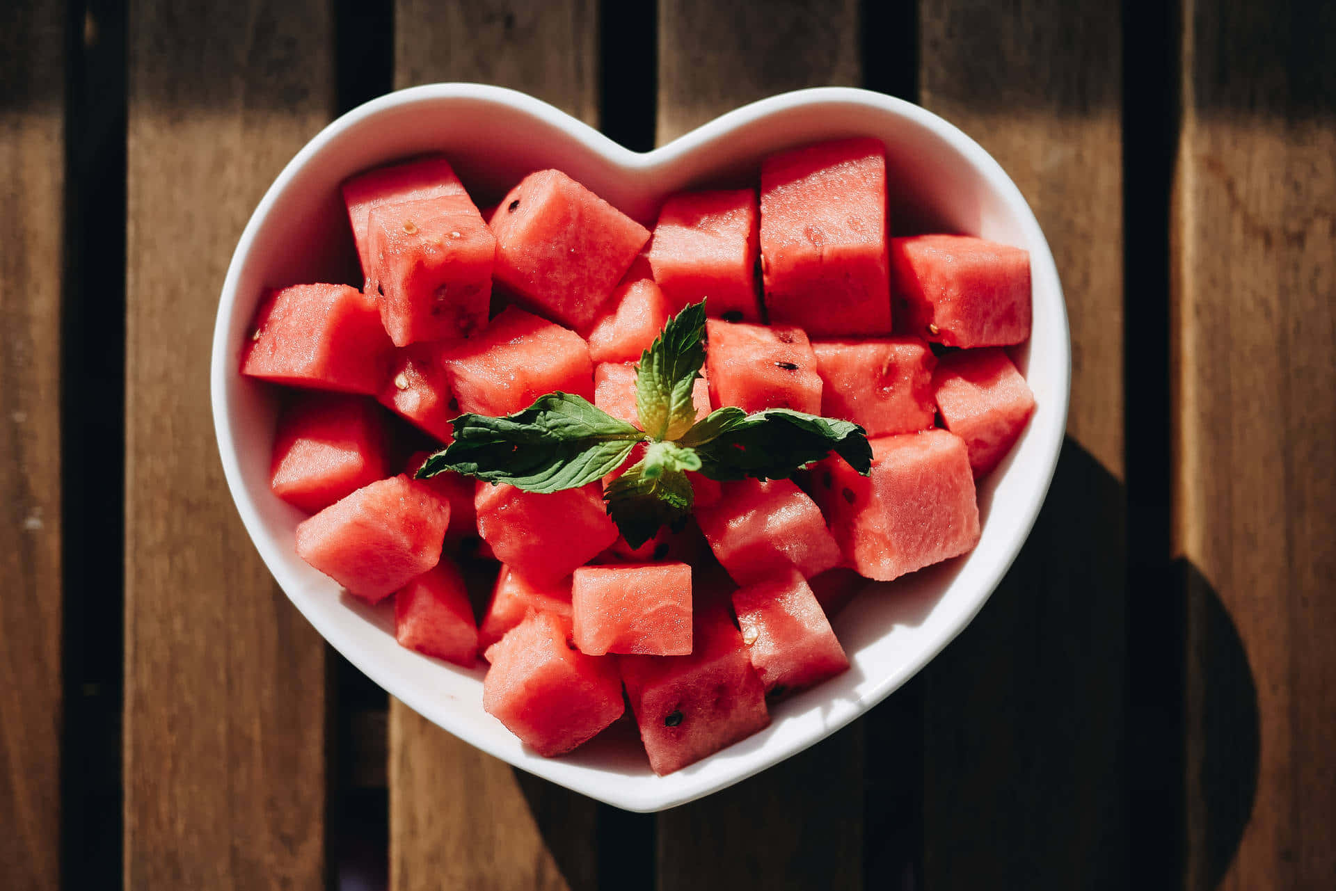 Delicious Sliced In Cubed Watermelons Background