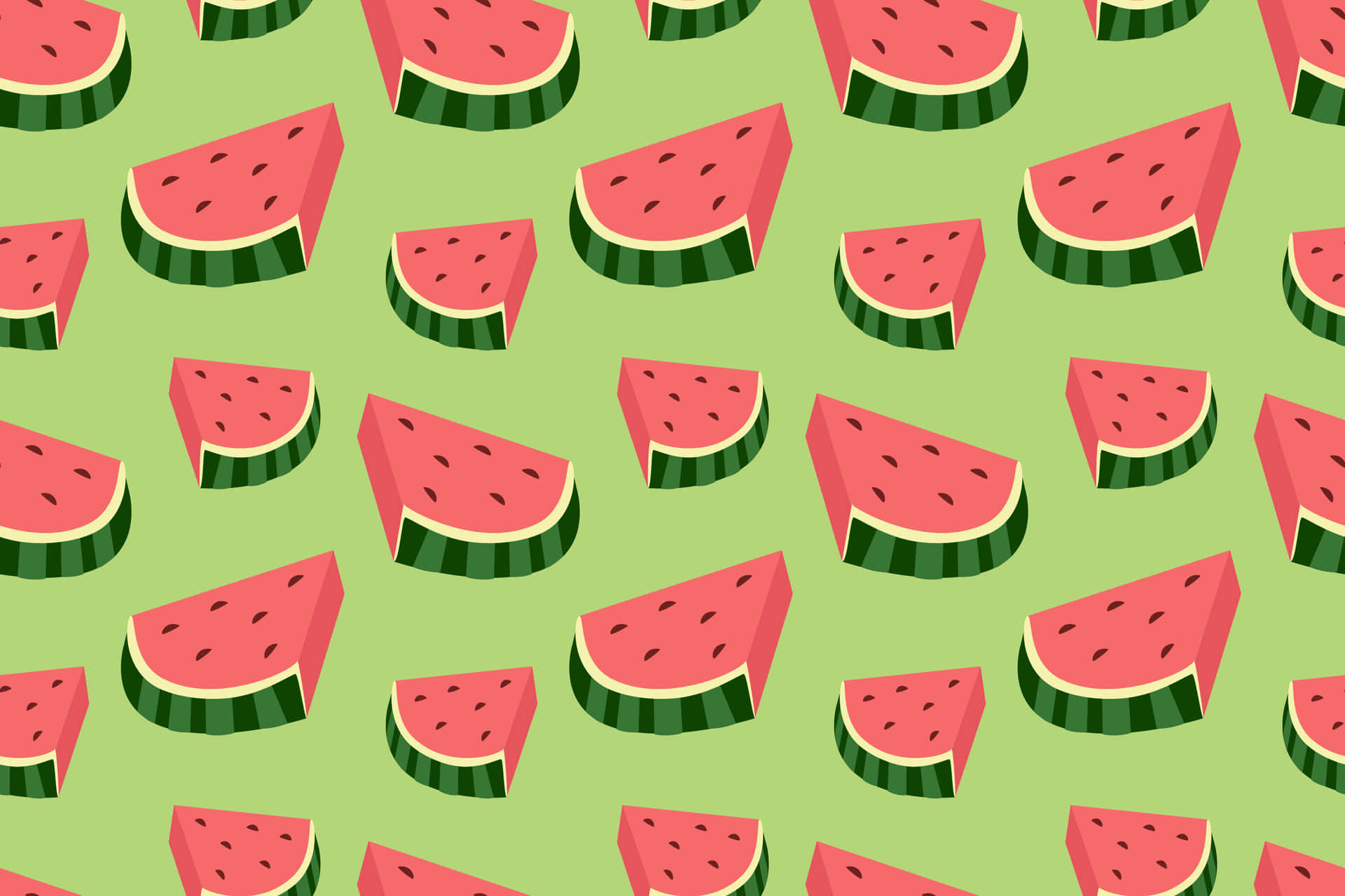 Cute Sliced Seamless Watermelons Background