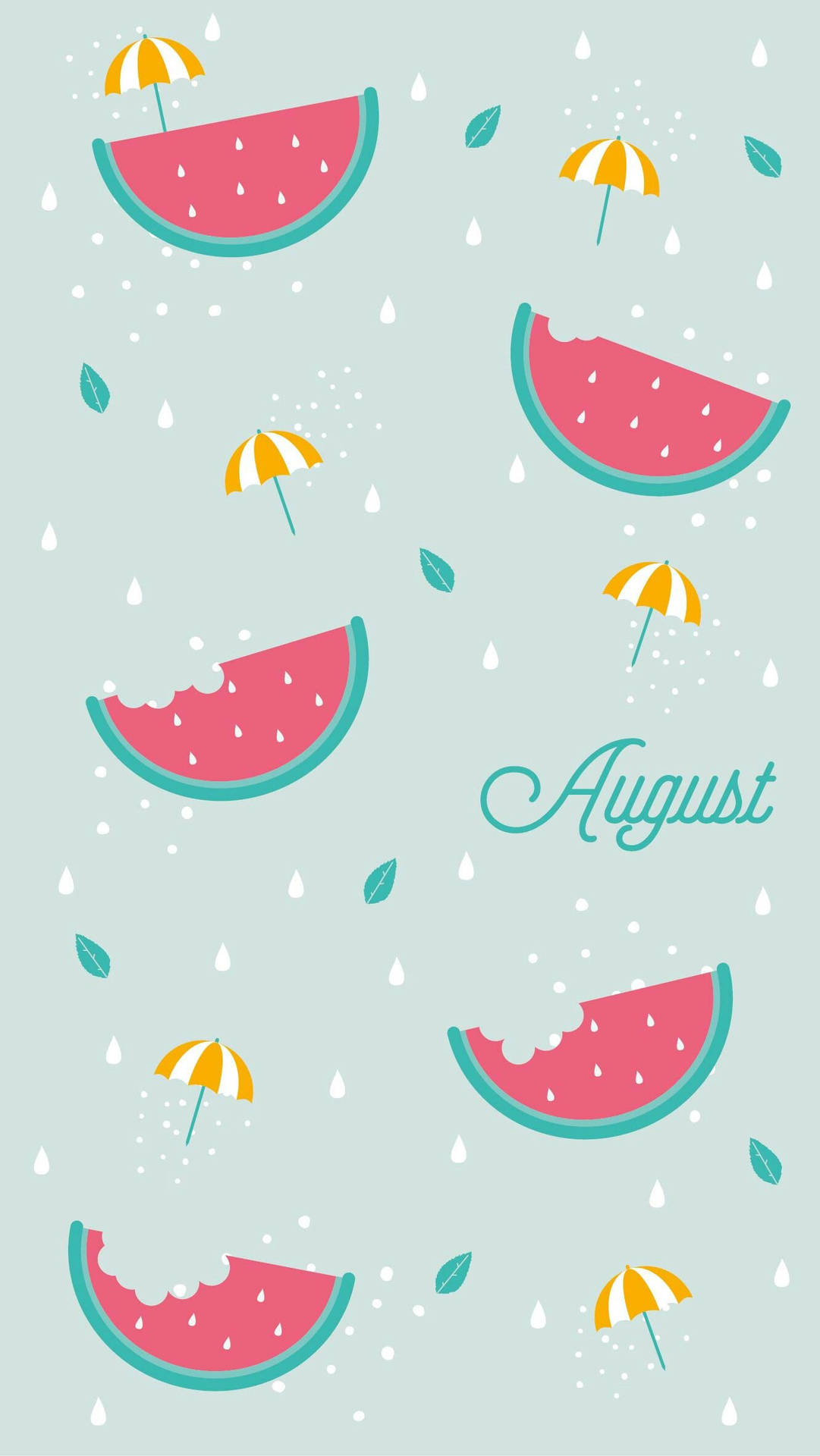 Reap the Rewards of August with a Refreshing Watermelon Snack Wallpaper