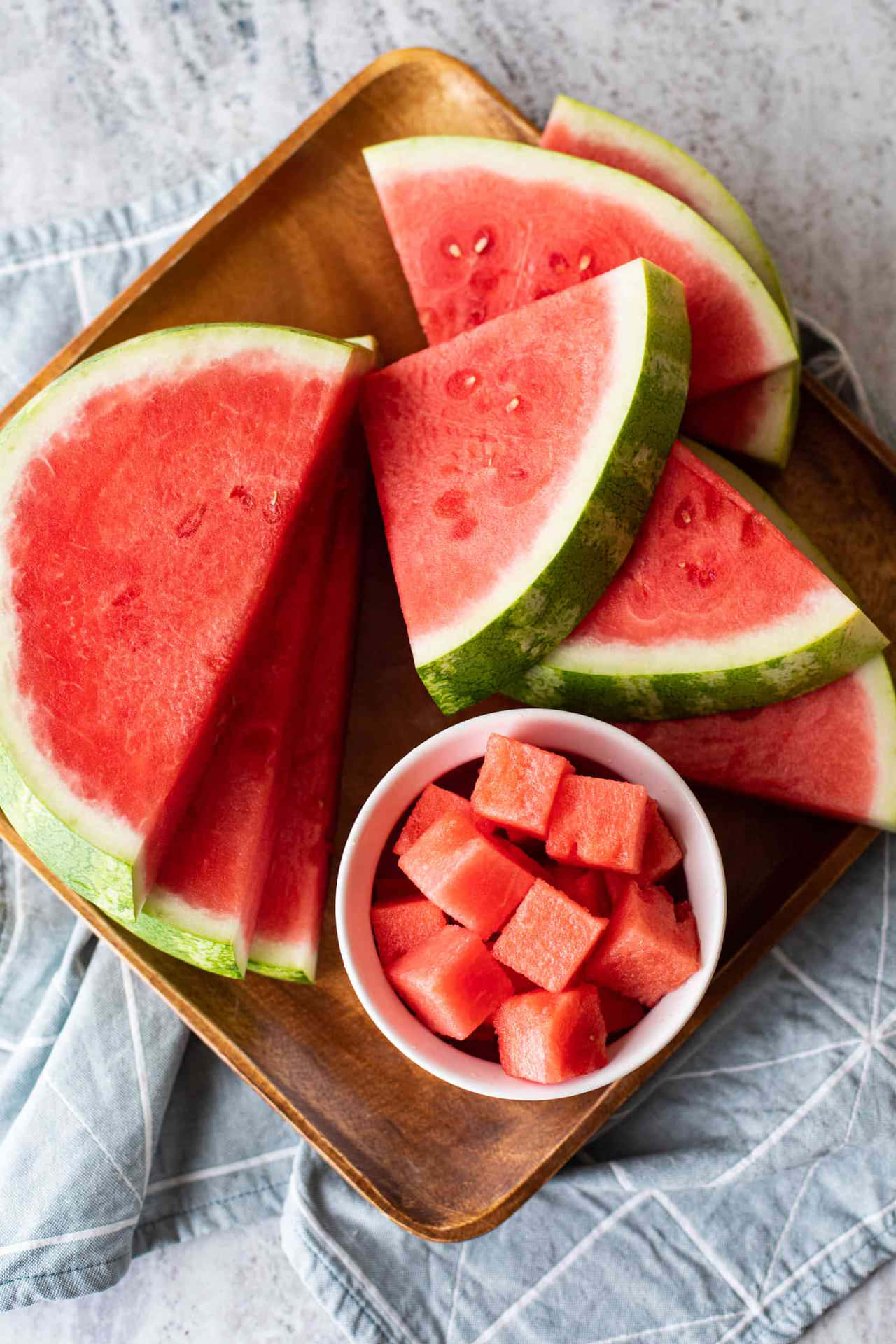 A delicious and refreshing slice of watermelon.