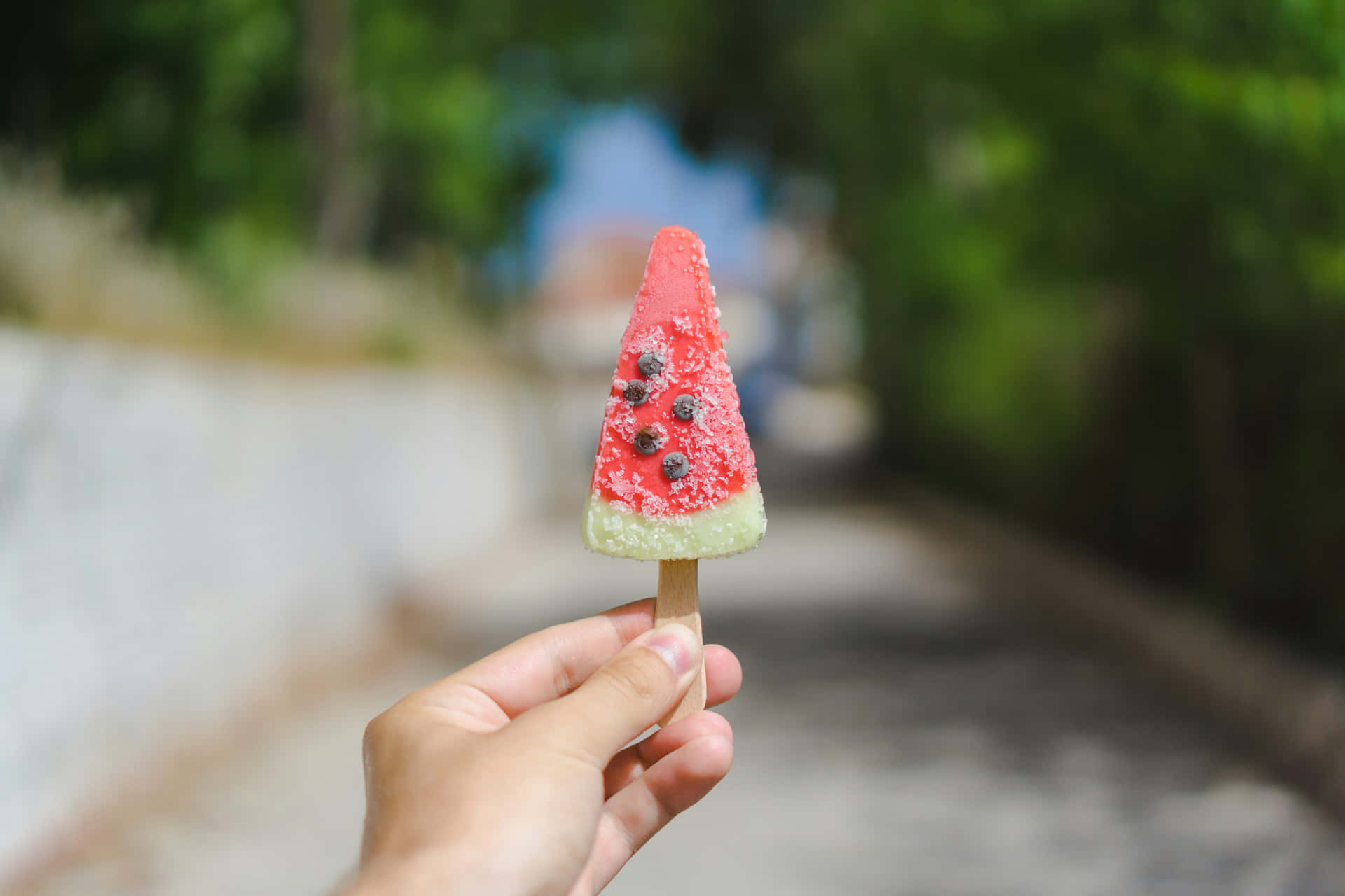 Watermelon Popsicle Summer Treat Wallpaper