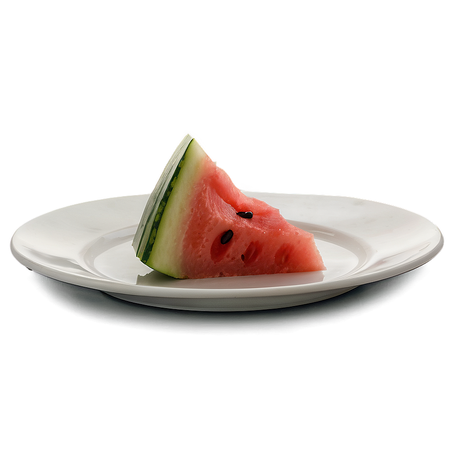 Watermelon Slice On Plate Png 06132024 PNG