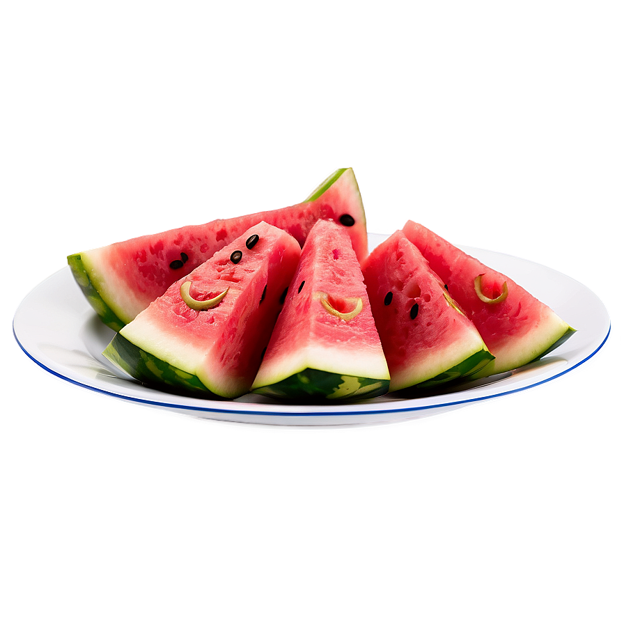 Watermelon Slice On Plate Png Lxt PNG