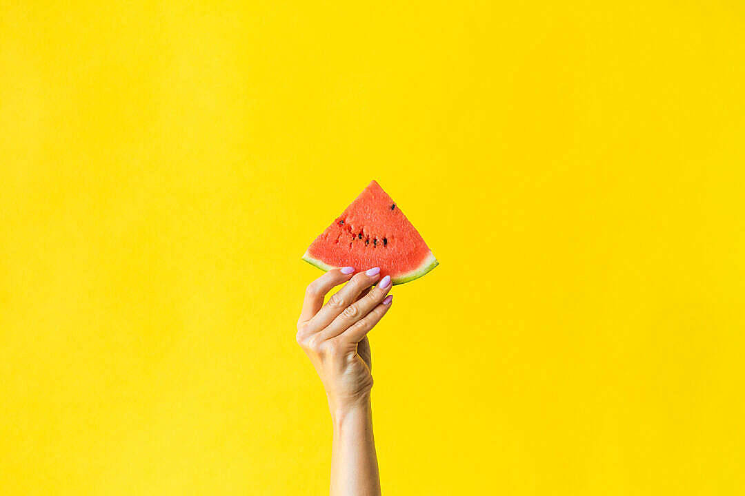 Watermelon Slice Yellow Hd Wallpaper