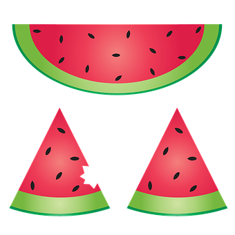 Watermelon Slices Graphic PNG