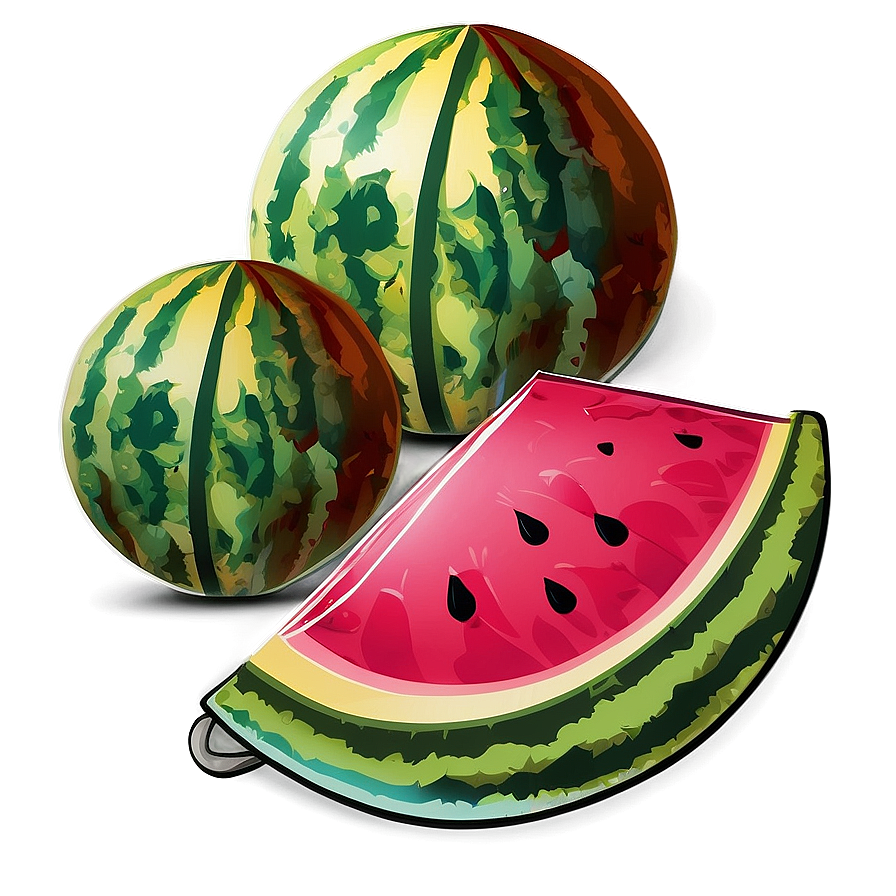 Watermelon Summer Vibes Png 06252024 PNG