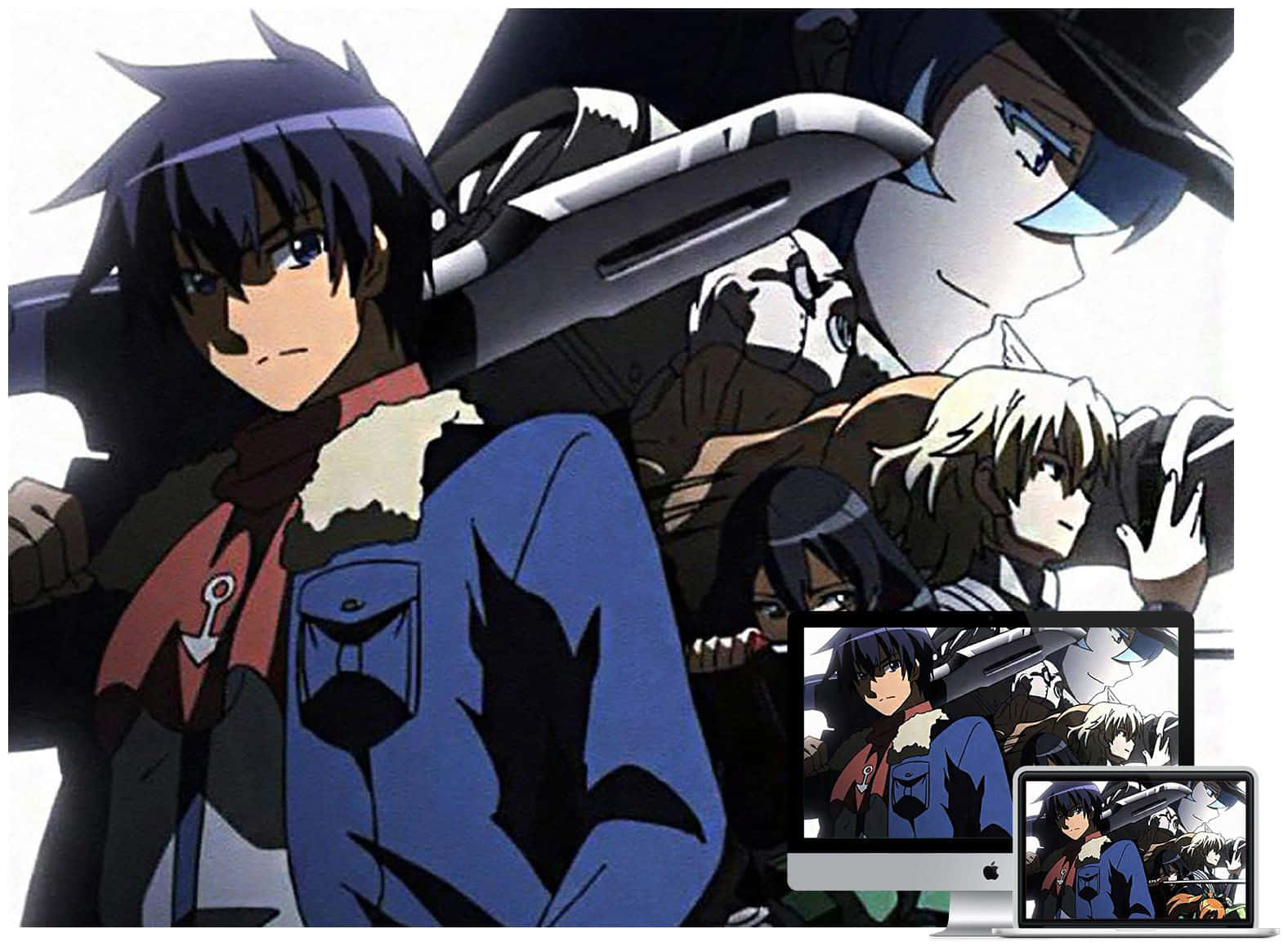 Wave From Akame Ga Kill Anime Cartoon Collage Background