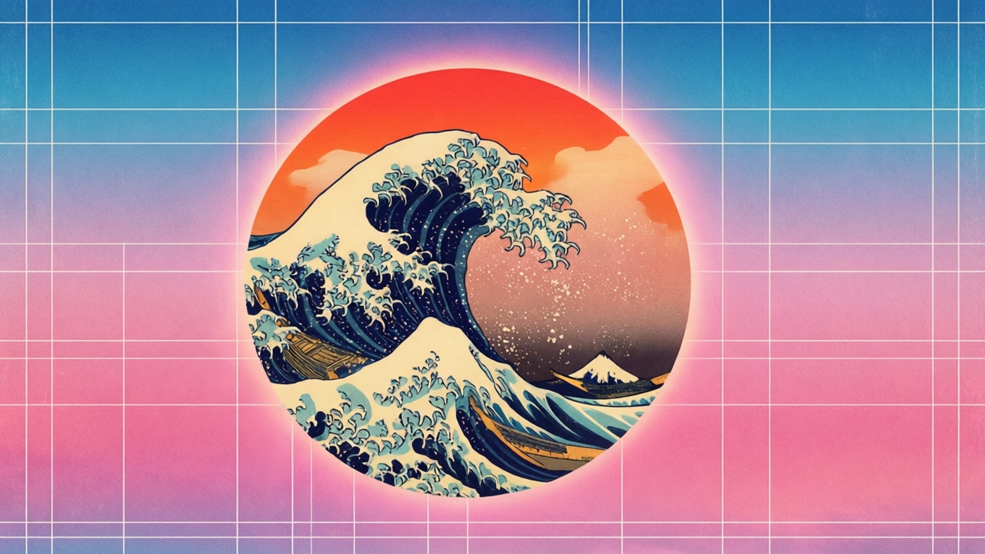 Wellenmuster Sonne Wallpaper