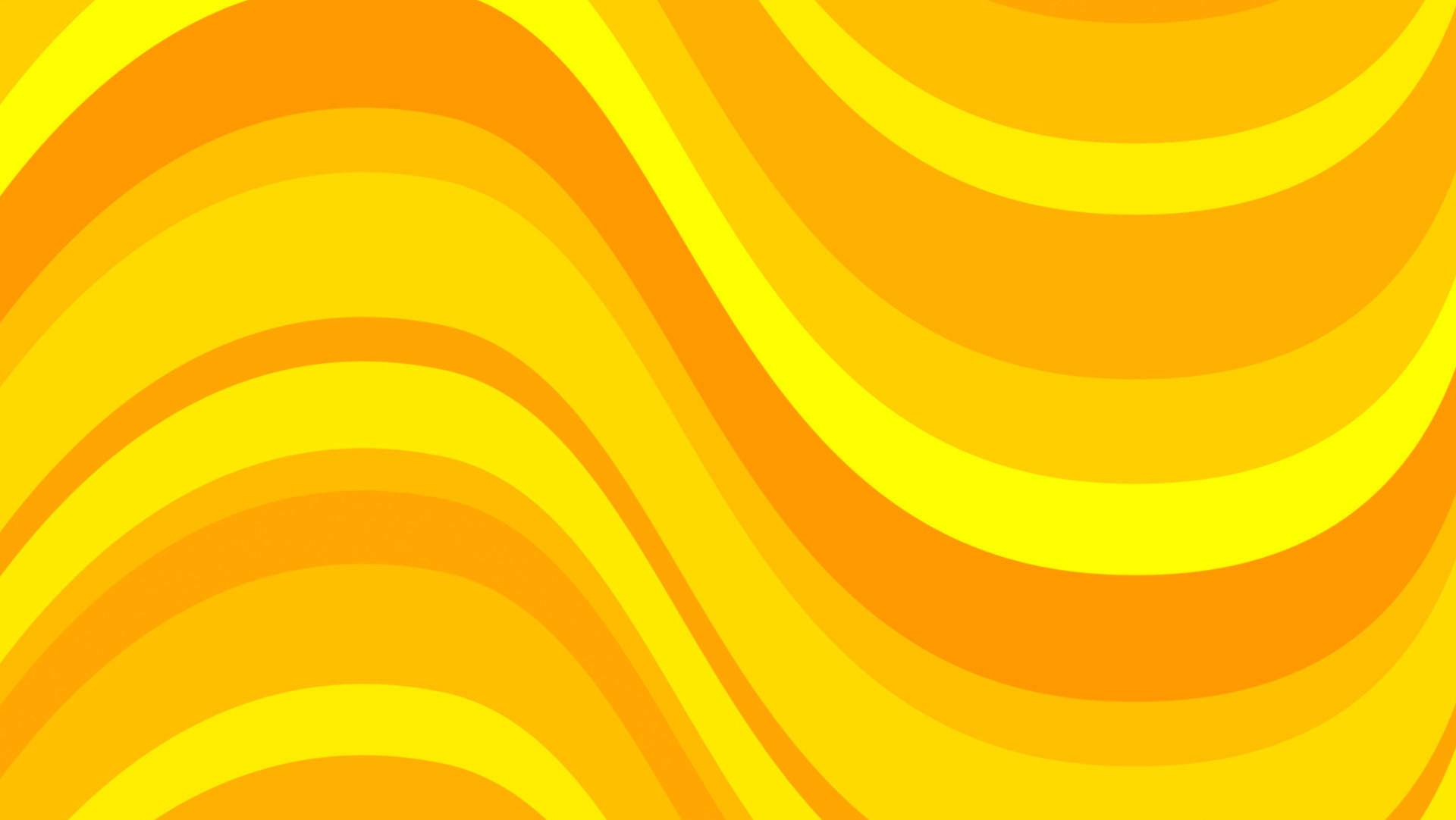Waves Orange And Yellow Hd