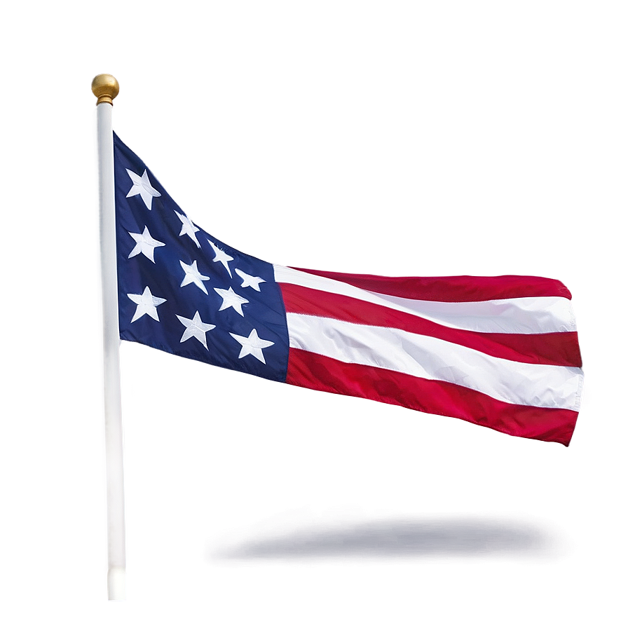 Waving American Flag Transparent Background 04302024 PNG